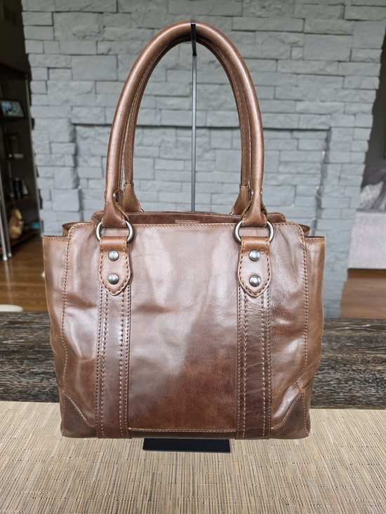 Frye Handbags - Frye Melissa Classic Brown Leather Tote Bag - Stylish Everyday Carry
